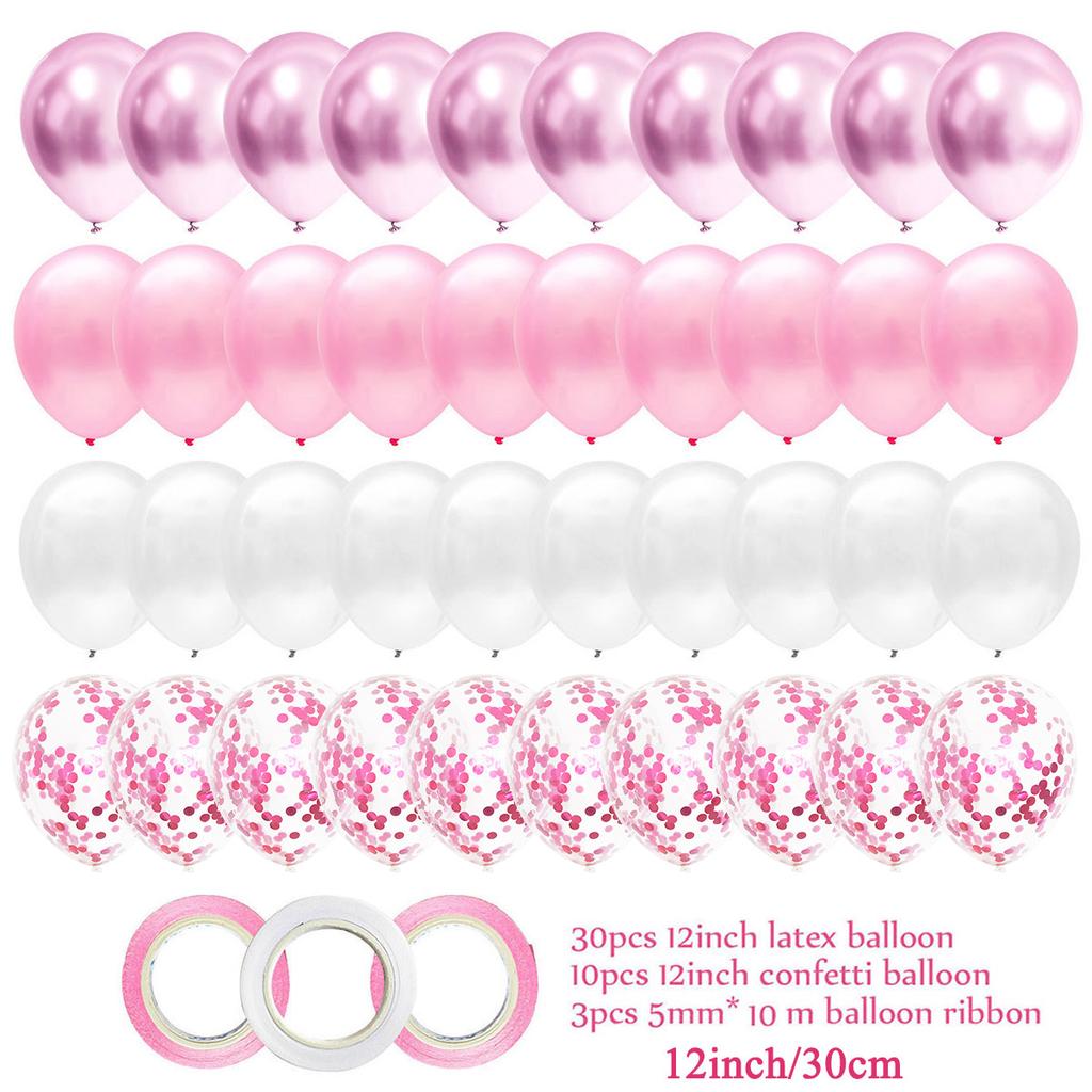 40 stk 12 tommer rosa blandet lateksballonger jente bursdag kvinne bryllupsfest dekorasjon babydusj Kjønn avslører Brudedusj