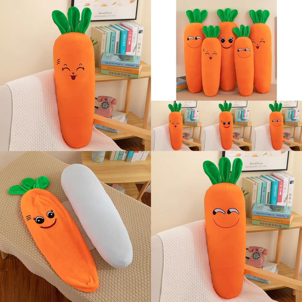 Ultraweiches Karotten-Plüsch-Körperkissen zum Umarmen, entzückendes Stofftier, bezauberndes Bettkissen