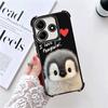 Penguins Love At The North Pole Soft Phone Case For Xiaomi Redmi Note 14 15 Pro Plus 13 12 11S 11T 5G 10 9S 9 Plating Anti-Fall