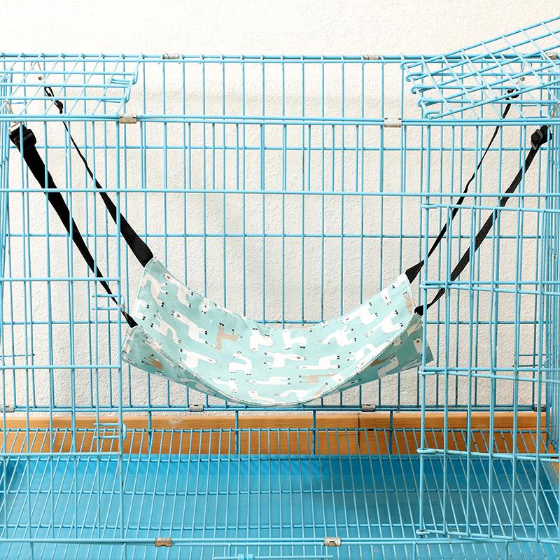 Adjustable Fleece Cat Hammock Bed for Hammies & Chinchillas - Thickened Hanging Pet Cage Hammock