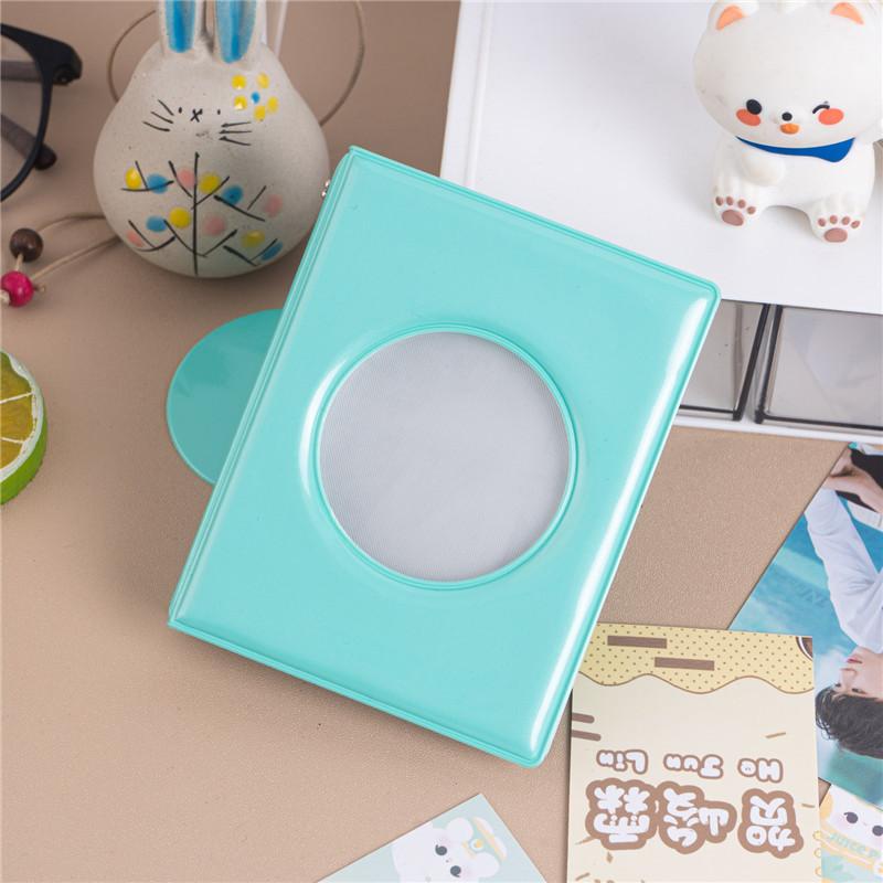 Heart Shaped Hollow Mirror Plate 3-inch Single Grid Polaroid Photo Album Idol Album Small Card Storage Album