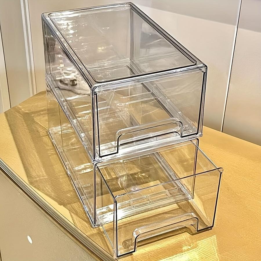 Acrylic Cosmetic Organizer with Drawers - Transparent Dust-Proof Large Capacity Storage for Bathroom