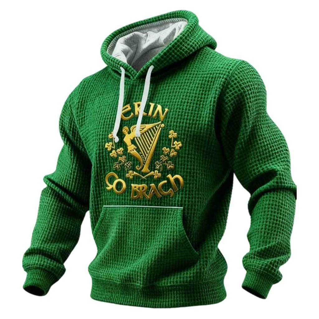 Men Irish  Casual  Graphic  Knit Pullover Casual Shirt Holiday Outfit