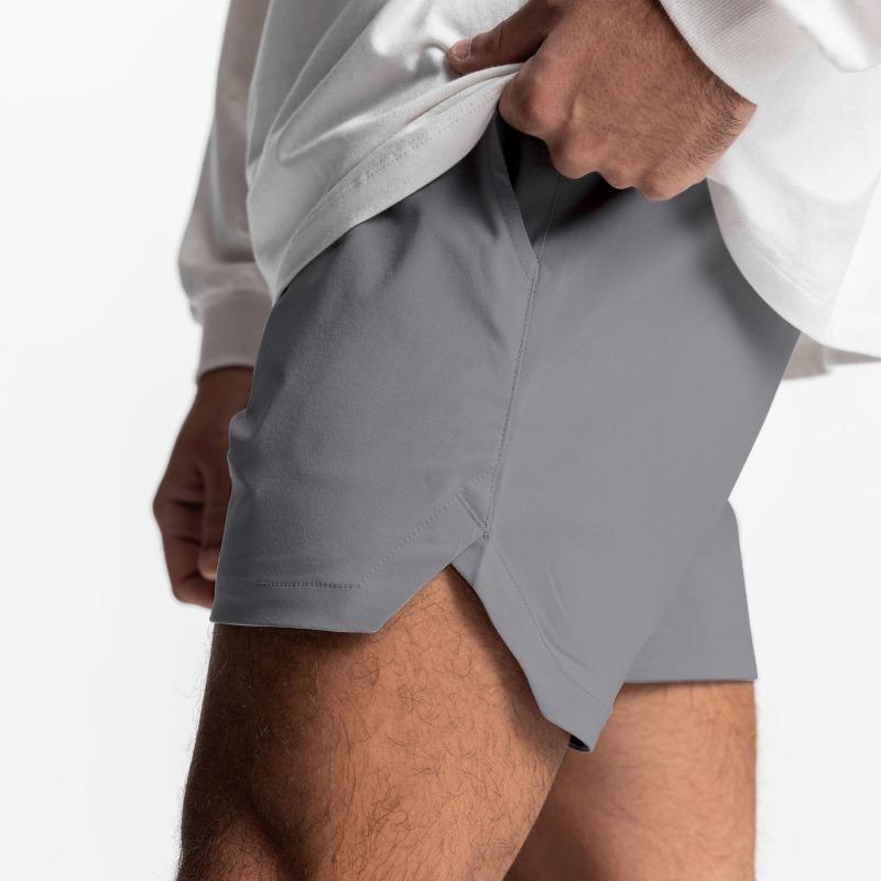 Herren Schnelltrocknende Sportshorts mit seitlichem Schlitz am Saum und elastischem Bund