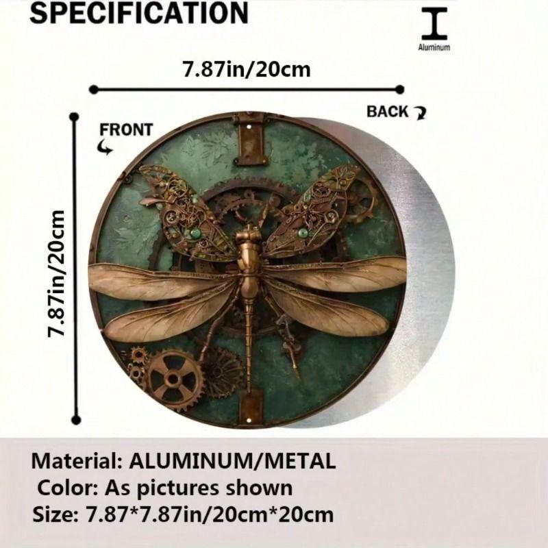 1 Pc Round Metal Wall Art Decor for Office Living Room Patio (20x20 Cm)