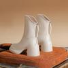 Female High Heeled Boots Autumn and Winter New Short Boots Women's Thick Heel Round Head Platform Boots Woman