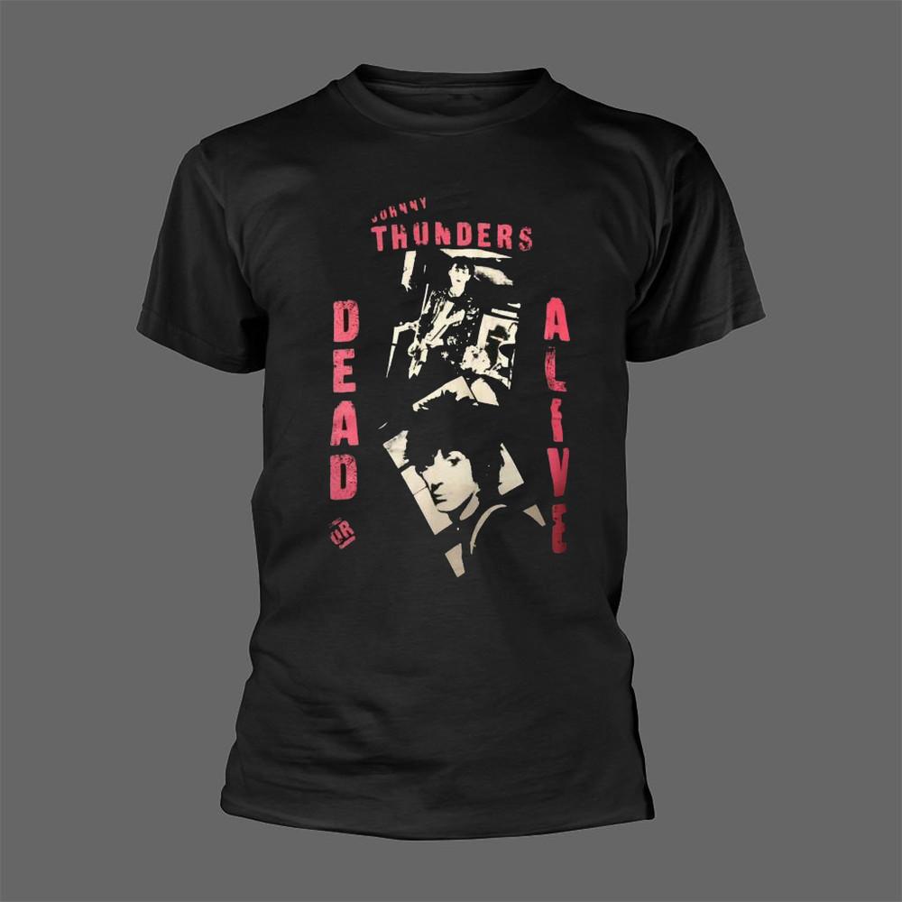 Футболка Johnny Thunders Dead Or Alibe Черная Плотный Хлопок Мужской Размер S -4XL II719 - Унисекс Футболка XXL