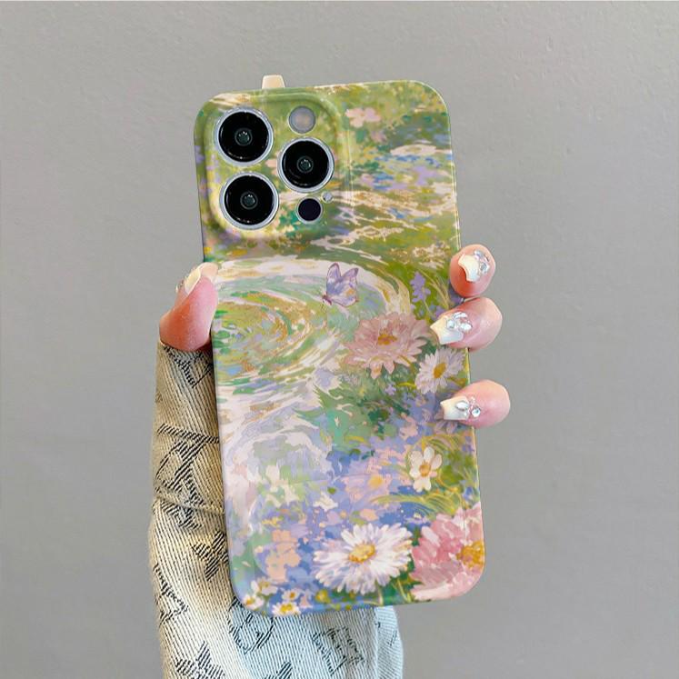 Wavy Flower Creative Phone Case for iPhone 17 Pro Max, Protective Covers for iPhone 14-16, Cartoon Design.