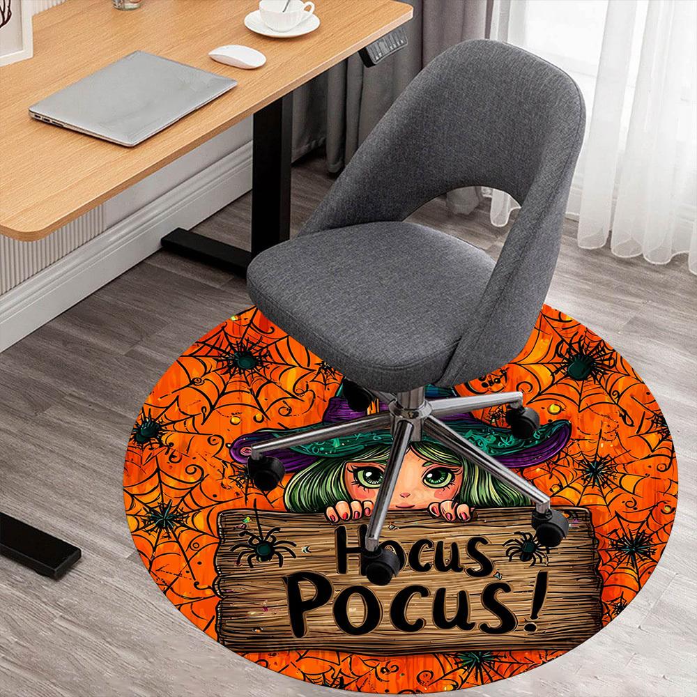 1PC Hocus Pocus Halloween Office Round Area Rug, Under Office Chairs Bedroom Living Room Home Decor, Carpet for Office -1110133