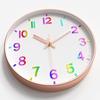 Colorful Numbers Quartz Clock 12 Inch Silent Wall Clock Children Clock  Home Office Decorative