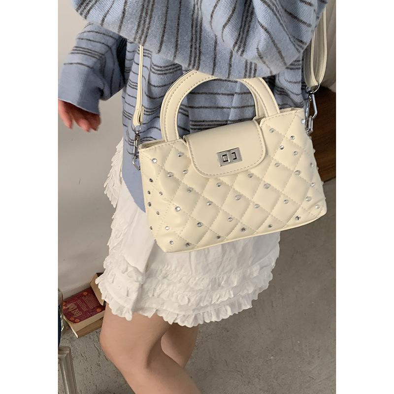 Summer portable small bag women's 2025 new trendy fashion small fragrant style diamond bag versatile shoulder bag messenger bag