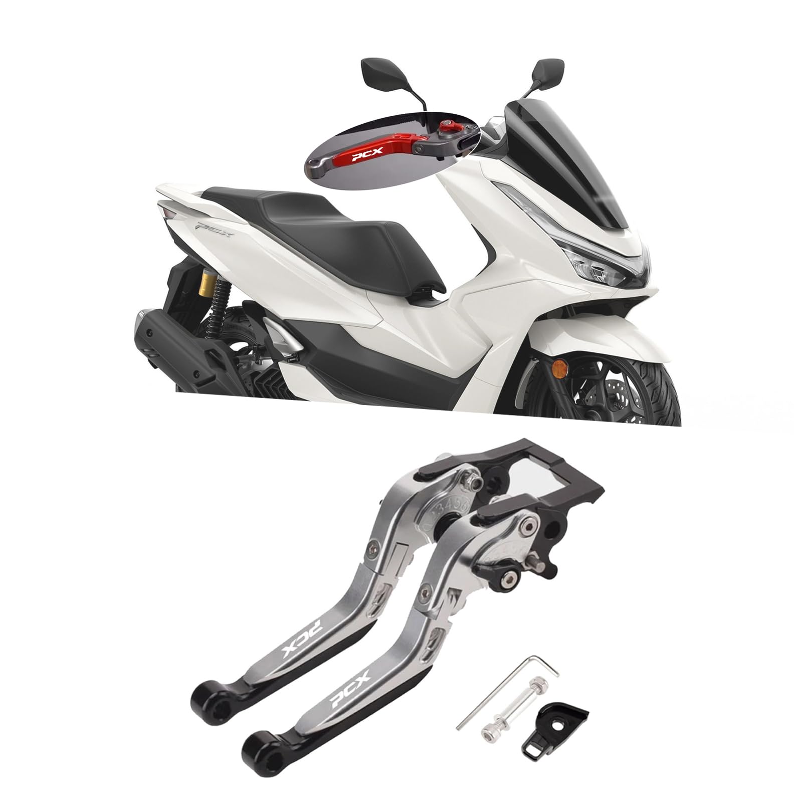 

GoGoDDJP Suitable for PCX125 PCX160 PCX160ABS pcx125 pcx160 pcx160abs 2025 2024 Brake Parking Adjustable Folding Specially Modified Brake Horn