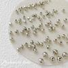 20 Acrylic Silver Square-Round Spacer Beads for DIY Beading and Accessories