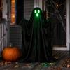 Lawn Ghost Decorations Halloween Light Up Decoration, Lighted Spooky with String Light, Standing Black for Outdoor Garden Yard Porch Decor