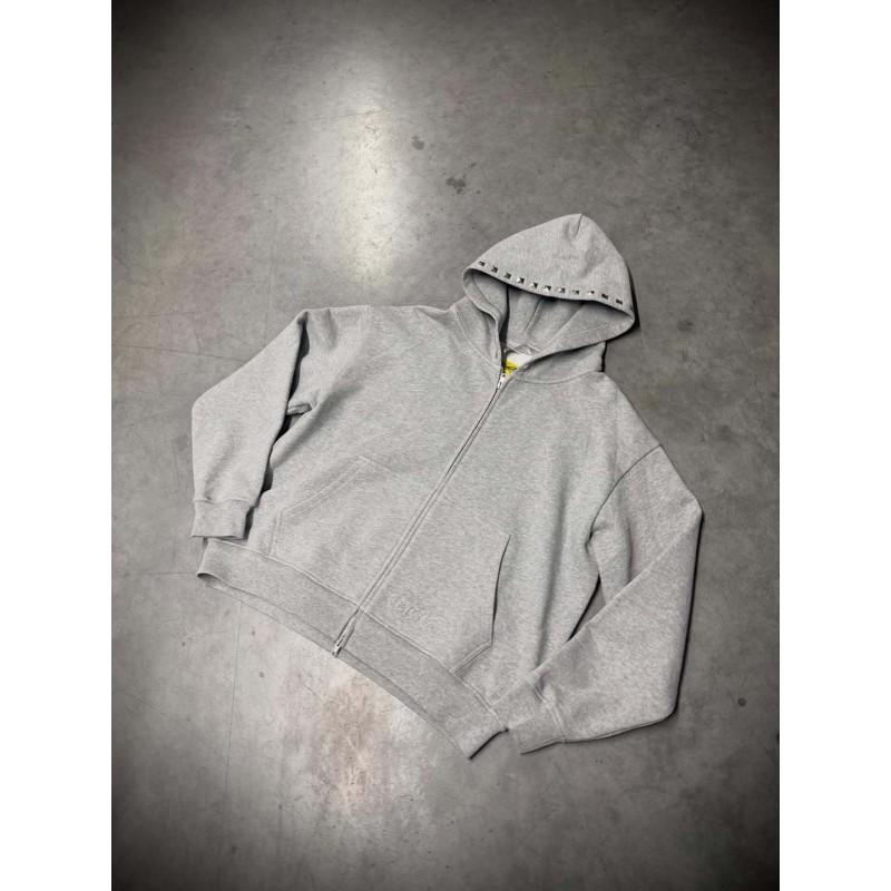 2026 Streetwear Hooded Cardigan Sweatshirt Long Sleeve Teens