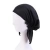 1Pc Women's Comfortable Headscarf Turban Head Cover Solid Color Hair Care Bonnet Hat Night Sleep Cap Imitated Silk