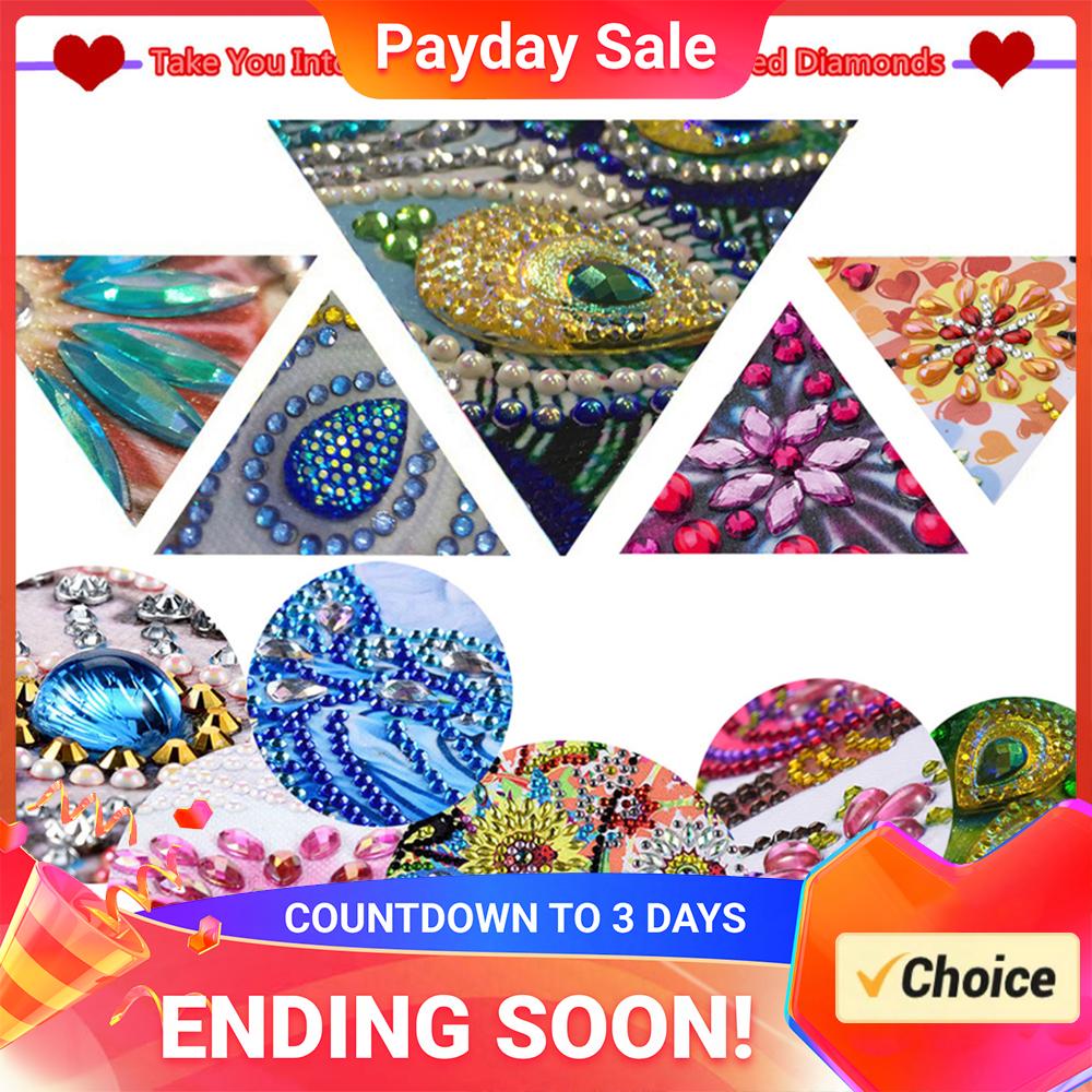 Owl Jellyfish Special Shaped 5D DIY Partial Drill Diamond Art Kit for Adults Home Wall Decor Diamonds Dots Gem Art Kits 30x40cm