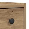 Narrow Bathroom Cabinet with Casters Artisan Oak Wood Based Material