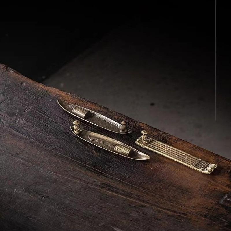 Creative Incense Holder Incense Holder Boat Old Men Fishing Japanese Style Incense Stick Burner Aromatherapy Ornament Home Decor