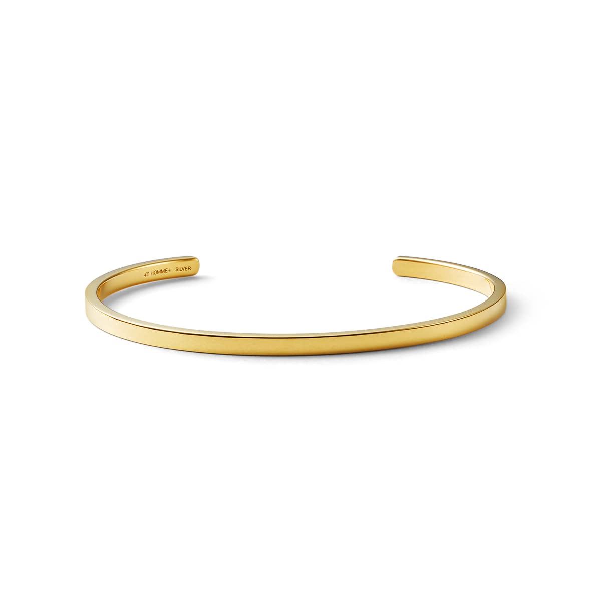 

Homme Silver Yellow Gold Bangle for Men and Women 112144330908 [4℃ Plus] (S Size)