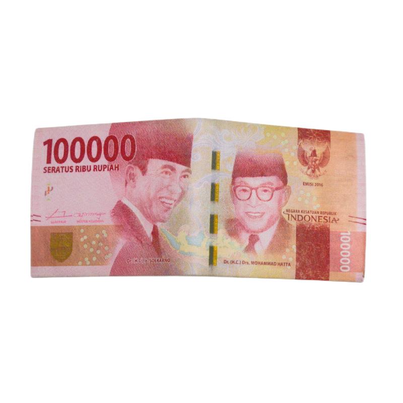 Unisexová krátká peněženka s kreativními vzory měn z různých zemí