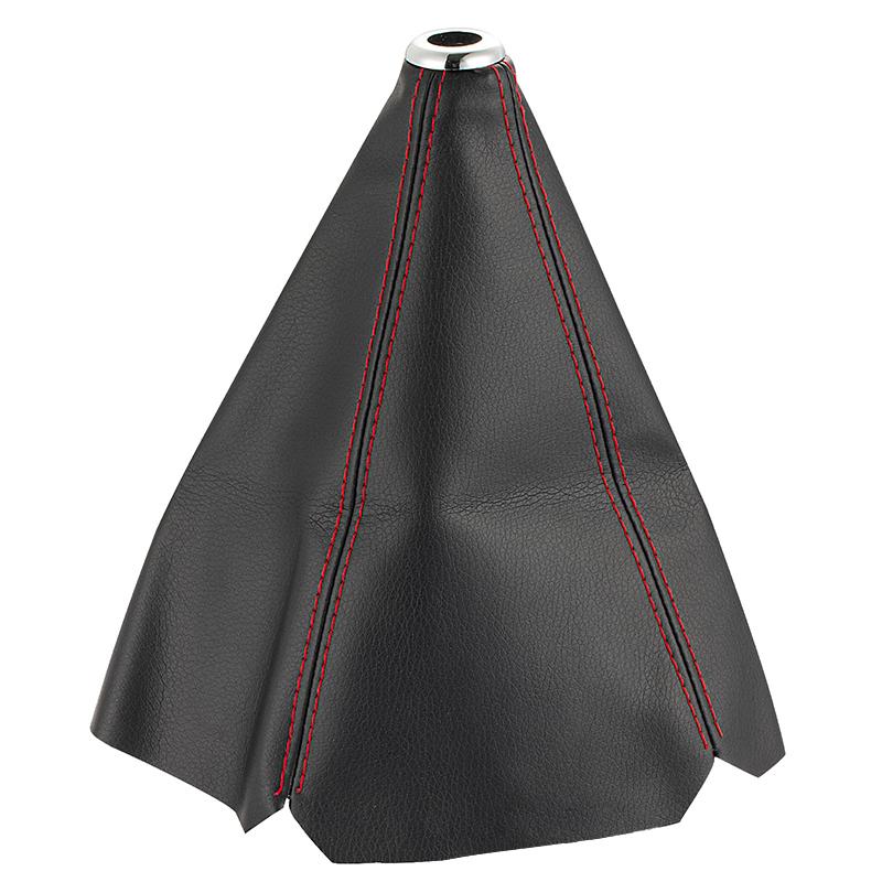 Universal Car Trim Tool Gear Shift PU Leather Collars Carbon Fiber Vehicle Manual Shifter Boot Dust Cover Gaiter Car Accessories