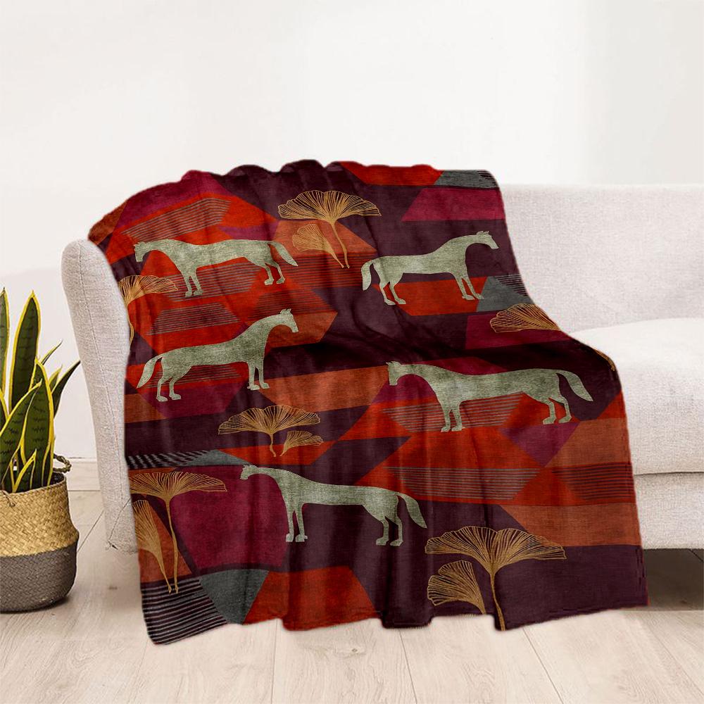 Horse Blanket Warmthful Decor Great for Couch Office Chair Bedding for All Seasons Stylish Decor Gifts For Family Or Friends