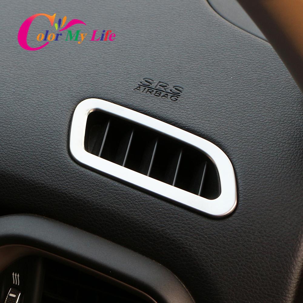 Color My Life Car Air Vent Outlet Trim for Jeep Renegade 2015- LHD Accessories Air Conditioning Vent Cover Sticker