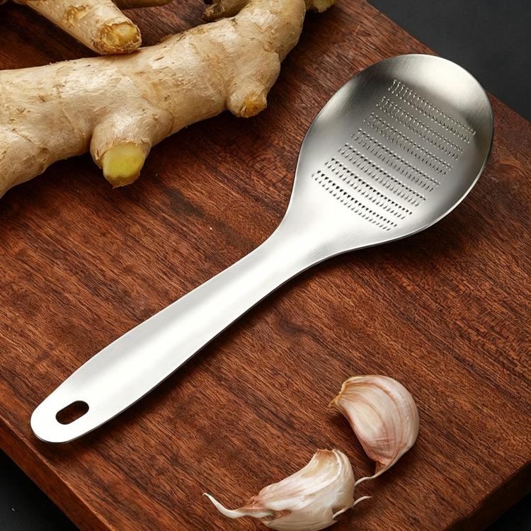 LsCook Ginger Garlic Grinder Manual Home Use Ginger Masher 430 Steel Large Spoon Grinder