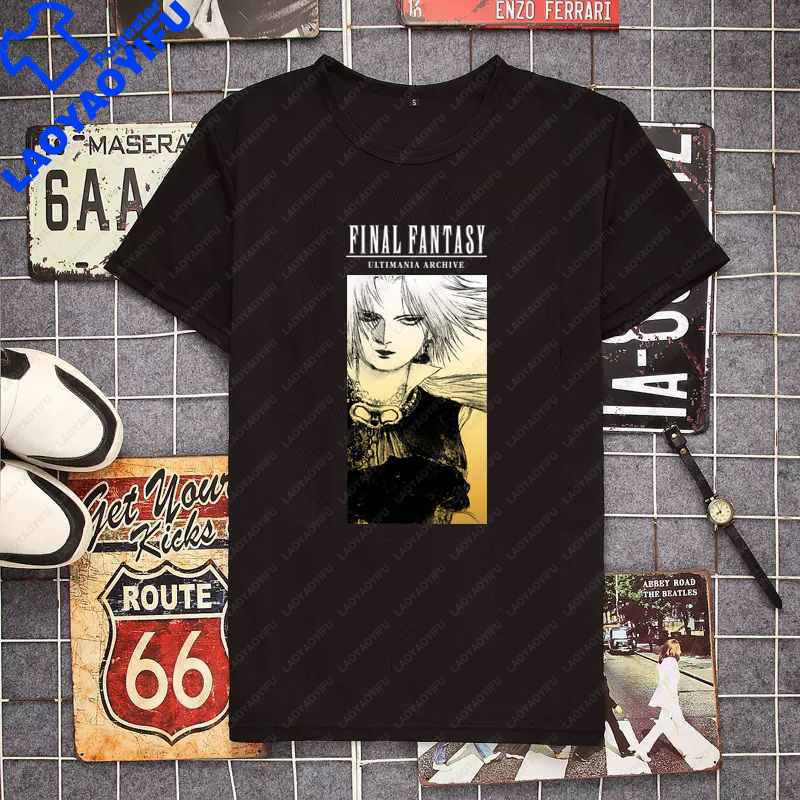 Final Fantasy Unisexs Tshirt Cute Shirt Unisexs Fashion Game Cloud Strife TShirt For Unisex Casual Buster Cactus Tops Short Sleeve