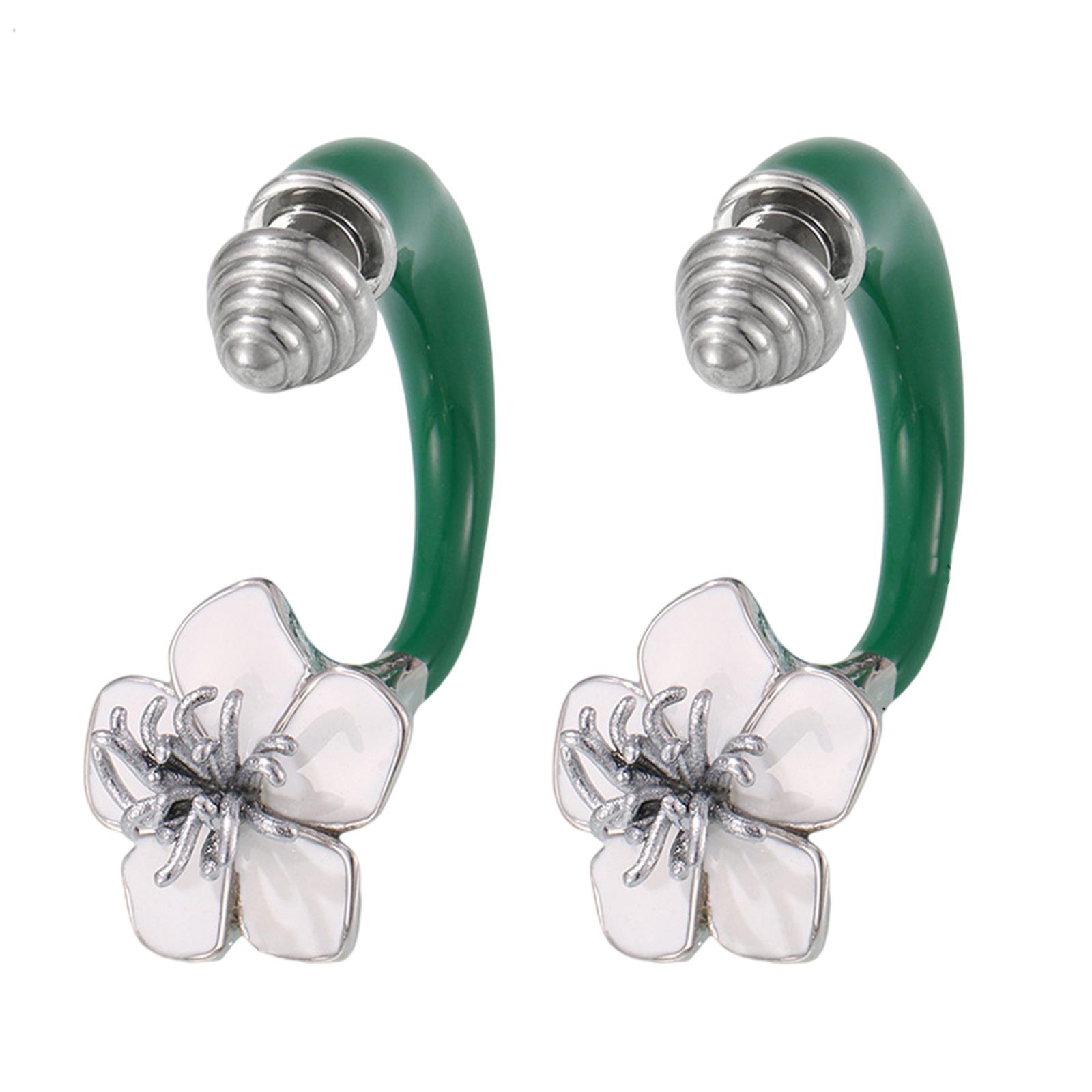 

Practical Stainless Steel 3D Camellia Earrings Jewelry Accessory for Women Comfortable and Long Time Use Designs 1 серебряный