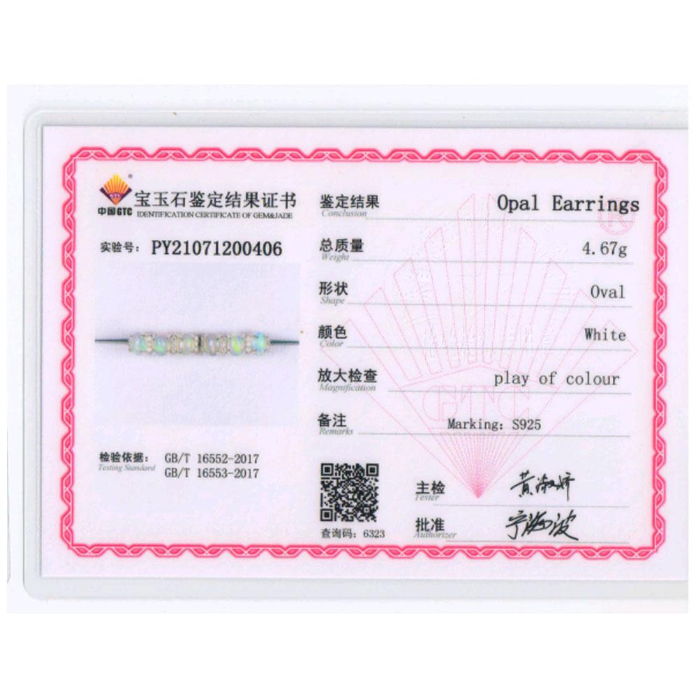 Brinco de prata opala de alta qualidade colorido natural etíope opala fecho brinco oval 5*7mm 925 prata esterlina jóias para mulheres belo presente