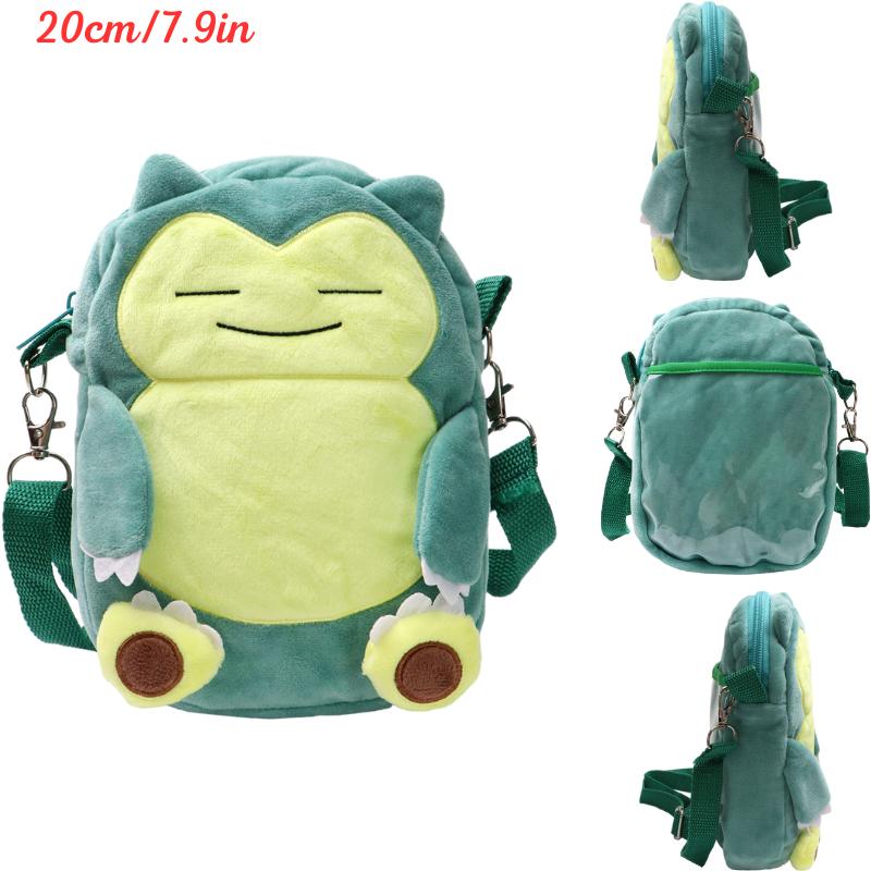 New Pokemon Gengar Lucario Mimikyu Snorlax Plush Shoulder Bags Toys Kawaii Anime Psyduck Rowlet Pikachu Peluche Dolls Gifts Kids