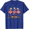 Tropical Christmas Flamingo Snow Xmas Holiday Unisex T-Shirt