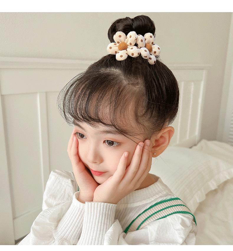 Korean Cute Flower Scrunchie Children Girls Kid Elastic Hair Rubber Band Accessories Tie Hair Ring Rope Headdress Ornaments