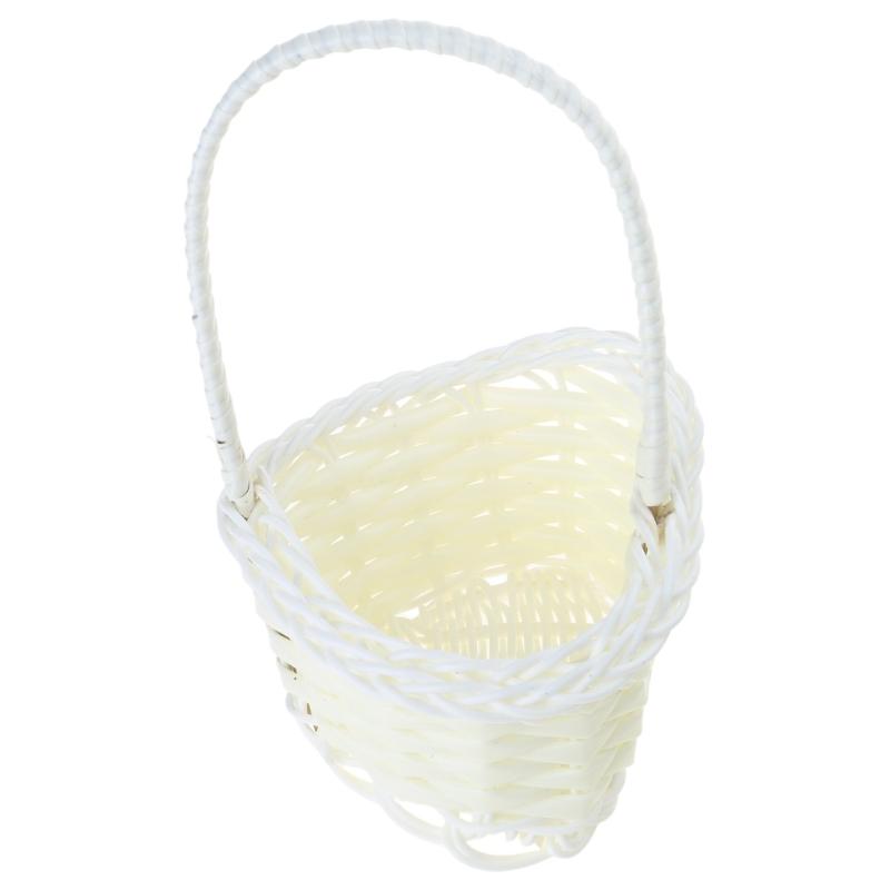 Hand Woven Harvest Basket Lightweight Basket Wicker Flowers Basket with Handle for Home Multi Functional Decorations 499₽