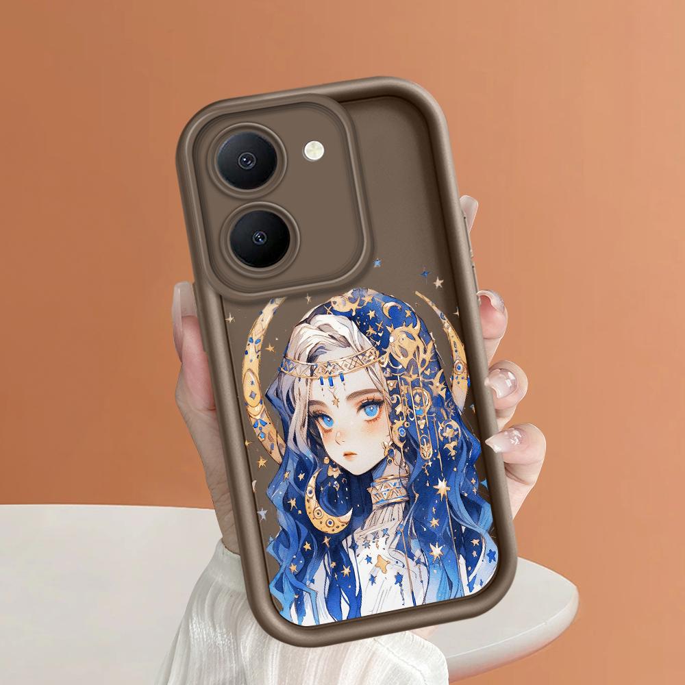 Soft Silicone Square Ladders Cartoon Pattern Full Cover Camera Protection Shockproof Case for iPhone Infinix Tecno Vivo