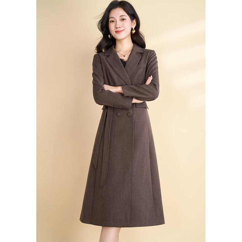 Kebeier Women's Commuter Mid-Length Trench Coat