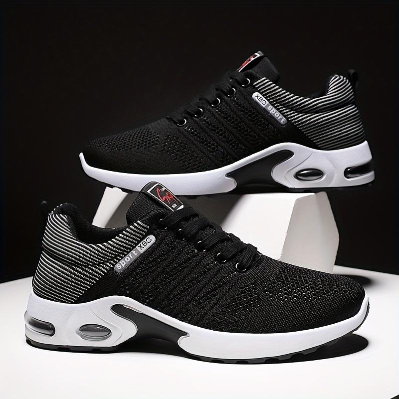Air-Cushioned Athletic Sneakers for Men - Breathable Mesh, Non-Slip Grip, Durable Lace-Up Shoes for Outdoor Sports & Casual Wear