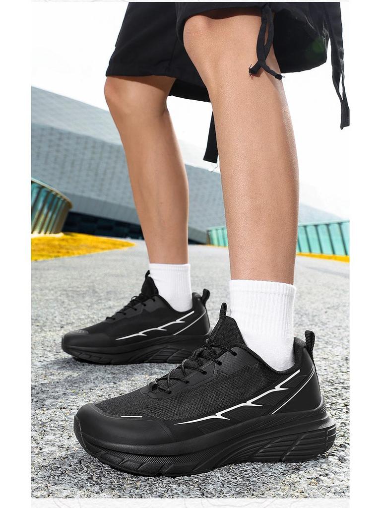 2026 Men's Plus Size Height-Boosting Sports Shoes - Non-Slip, Breathable, Thick Sole, Lace-up Jogging Dad Sneakers.