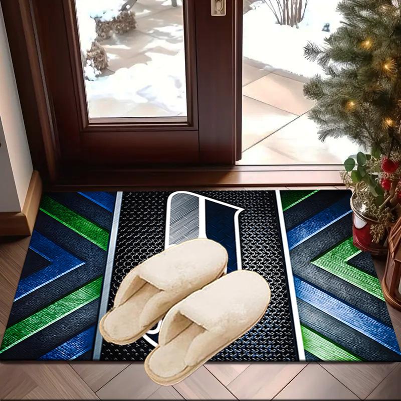 Seahawks Teamgeist Teppich für Büro, Stuhlunterlage, Dekorteppich Wohnzimmer Matte, Große Größe Fan Geschenke Weihnachtsgeschenke
