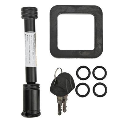 5 8in Trailer Hitch Receiver Pin Lock with 2in Silencer Pad Tubular Keys O Rings for Car Truck Hitch Ball Carrier