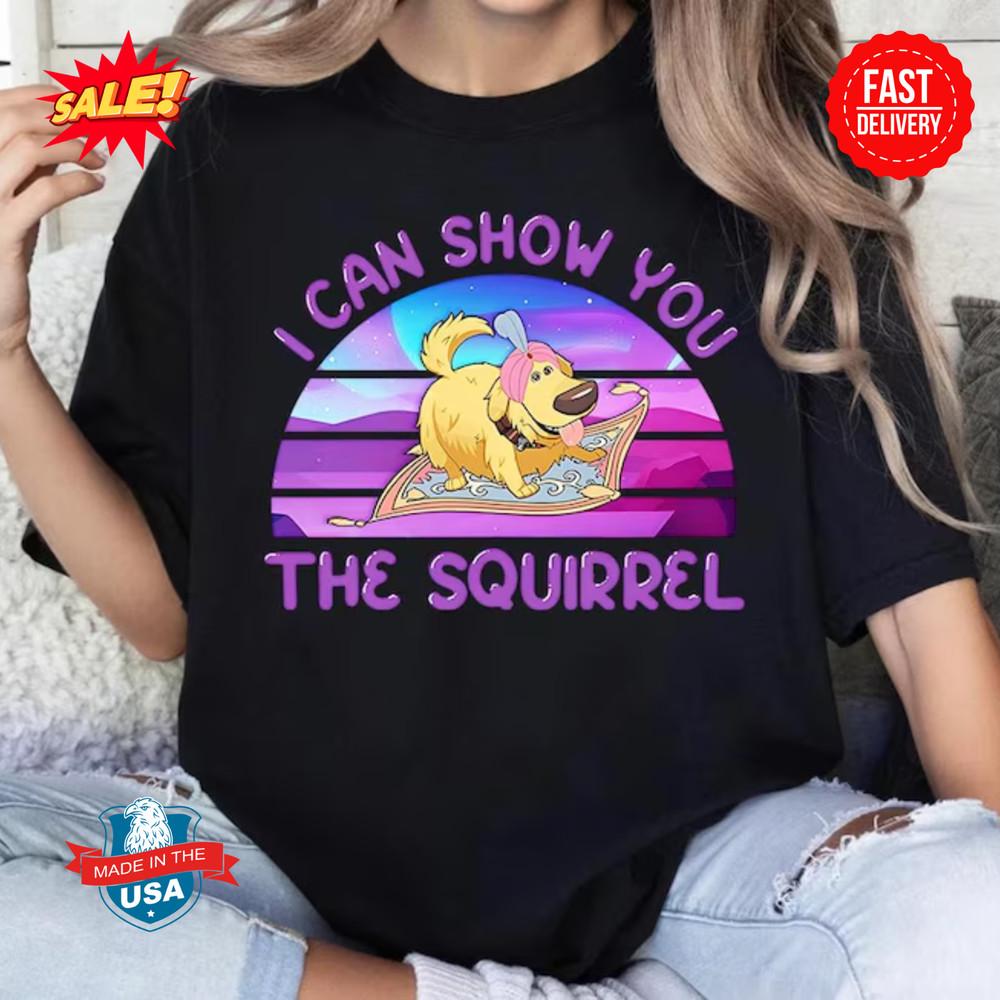 UP Dug I Can Show You The Squirrel Funny Aladdin Vintage Shirt Unisex T-Shirt L