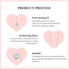 Bamoer 925 Sterling Silver Love Pendant Y Shape Necklace Double Heart Neck Chain for Women Valentine's Day Fine Jewelry Gift