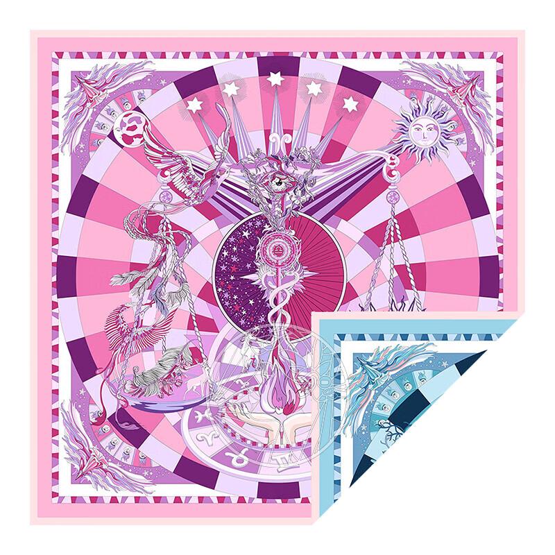 ITARORA Twelve Constellations Double-Sided Silk Twill Scarf