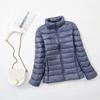 Light Down Jacket Women's Autumn and Winter Short White Duck Down Fashion Enlarged and Fattened Large Size Stand-up Collar Jacket