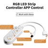 Contrôleur led rgb - pautix - wifi - contrôle vocal alexa - 16 millions de couleurs - minuterie