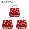 1-10PCS Tinplate Christmas Gift Box Handbag Shape Mini Candy Container Festive Party Favor Box Holiday Home Office Decoration