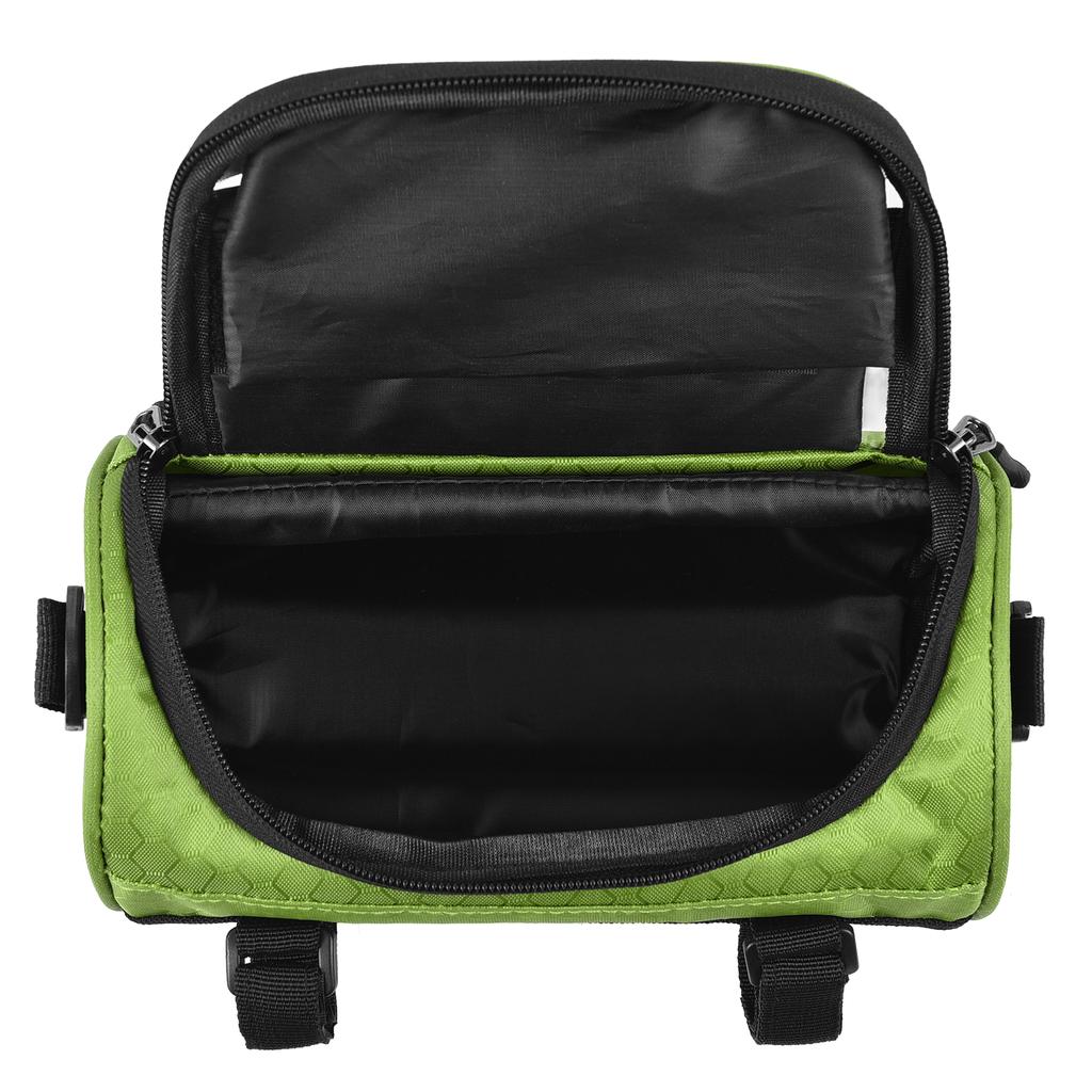 Bike Handlebar Bag Bicycle Front Frame Storage Bag Mobile Phone Mount Bag with Removable Shoulder