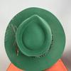 Wollen Fedora's Panama Hoed Exotische Distressed Homburg voor Dames Heren Foto Requisieten Western voor Podium Live Show Hoofddeksel